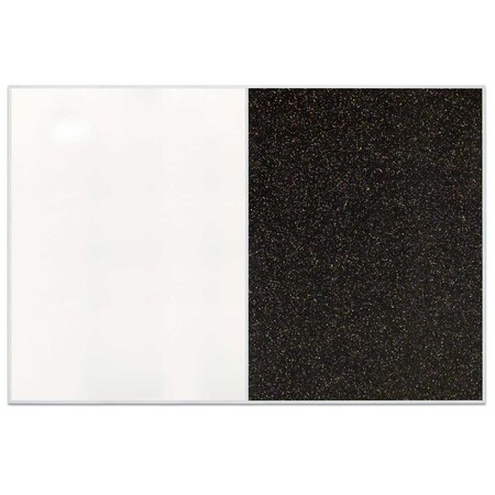 United Visual Products Sliding Door Indoor Enclosed Corkboard, 9 UV9011ACSH-GOLD-FORBO